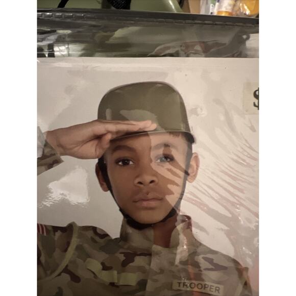 Combat Soldier Boys Halloween Costume CHILD Small 4-6, 5pc: Jacket, Helmet, Pant - Picture 13 of 16